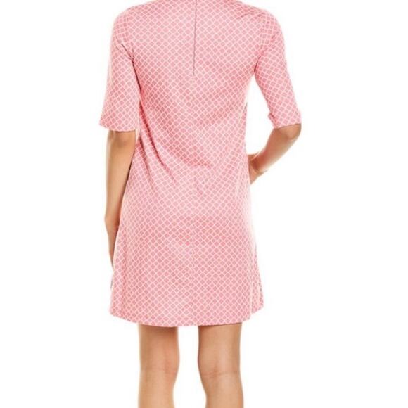 Tyler Boe Cindy Dress Retro 70s Pink White Flamingo Circle Geometric Mini sz S - Picture 2 of 9